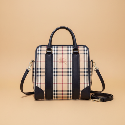 Burberry Nova Check structured tote with the dust bag