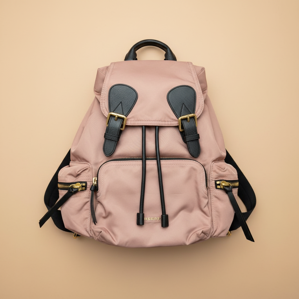 Burberry Rucksack in blush pink nylon