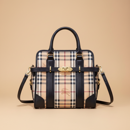 Burberry Nova Check structured tote with the dust bag