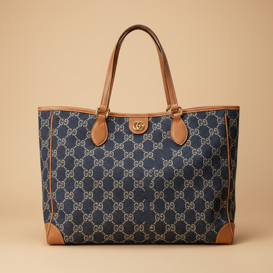 Gucci Ophidia GG denim tote