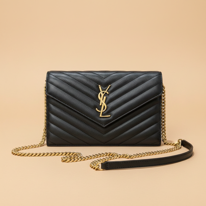 Saint Laurent Envelope wallet-on-chain (WOC) in black