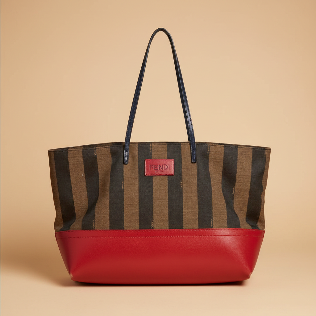 Fendi Pequin stripe tote