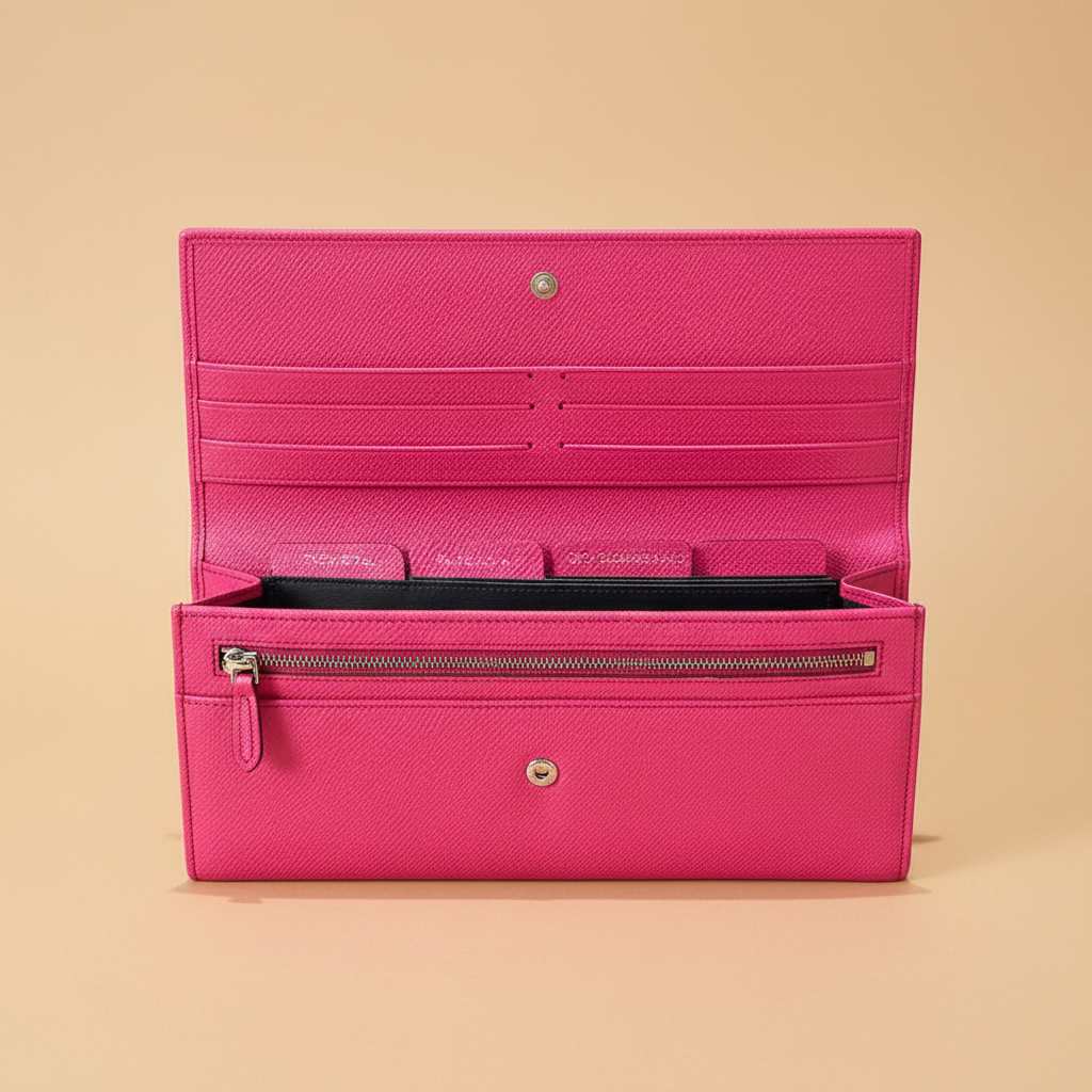 Dolce & Gabbana hot pink dauphine leather