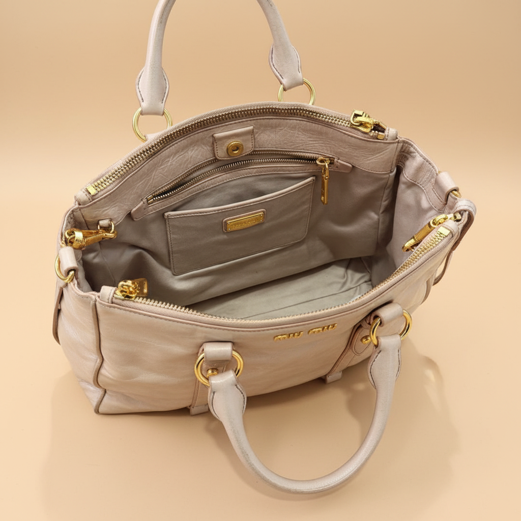 Miu Miu Vitello Lux large tote