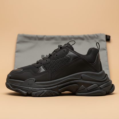 Balenciaga Triple S in all-black — with the chunky