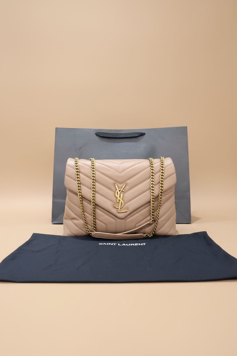 Saint Laurent Loulou large in blush